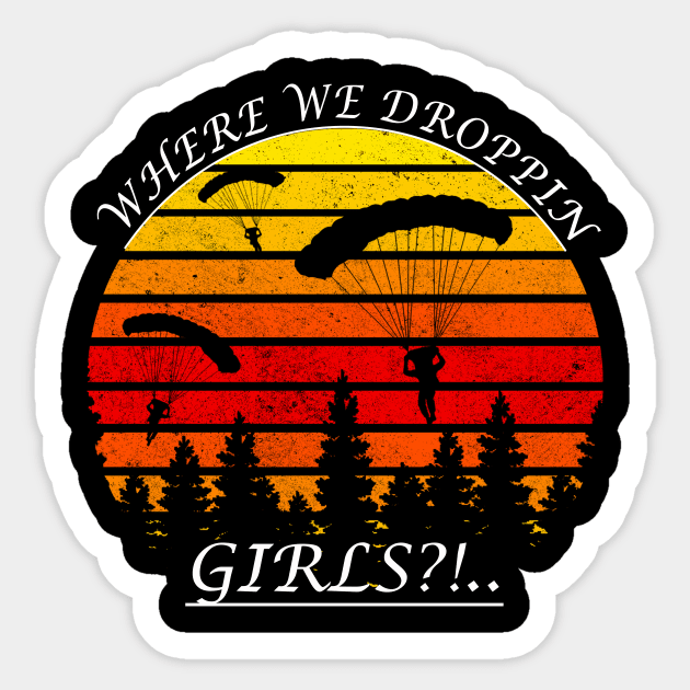 Where We Droppin Girls Sticker by SparkleArt